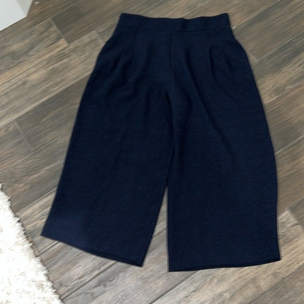 Nordstrom Chelsea 28 Cropped Wide Leg Trousers Sz L